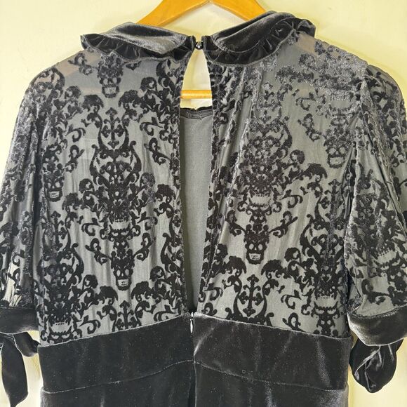 KILLSTAR Miss FurFur Black Velvet Babydoll Dress Goth Grunge Witchy Y2K XL NWT - Picture 6 of 12